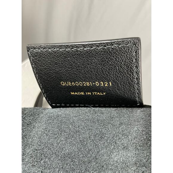 Saint Laurent 'Shopper' Black Leather Large Textured Tote Bag - Picture 16 of 16